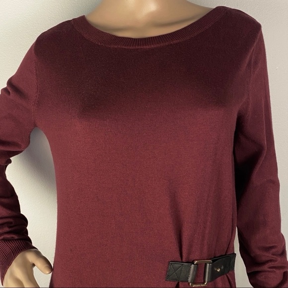 NEW MICHAEL MICHAEL KORS BUCKLE SWEATER DRESS - Picture 3 of 7